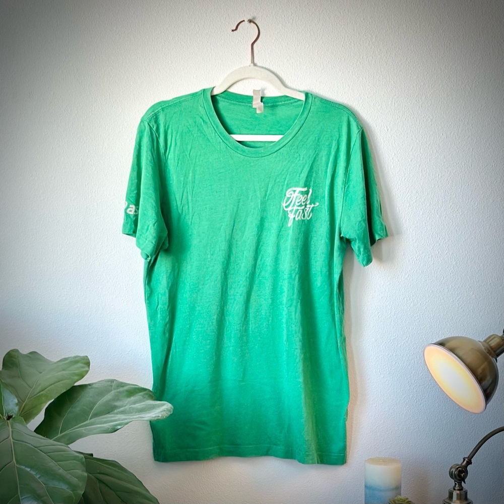ASICS Green “Feel Fast” Cotton T-Shirt